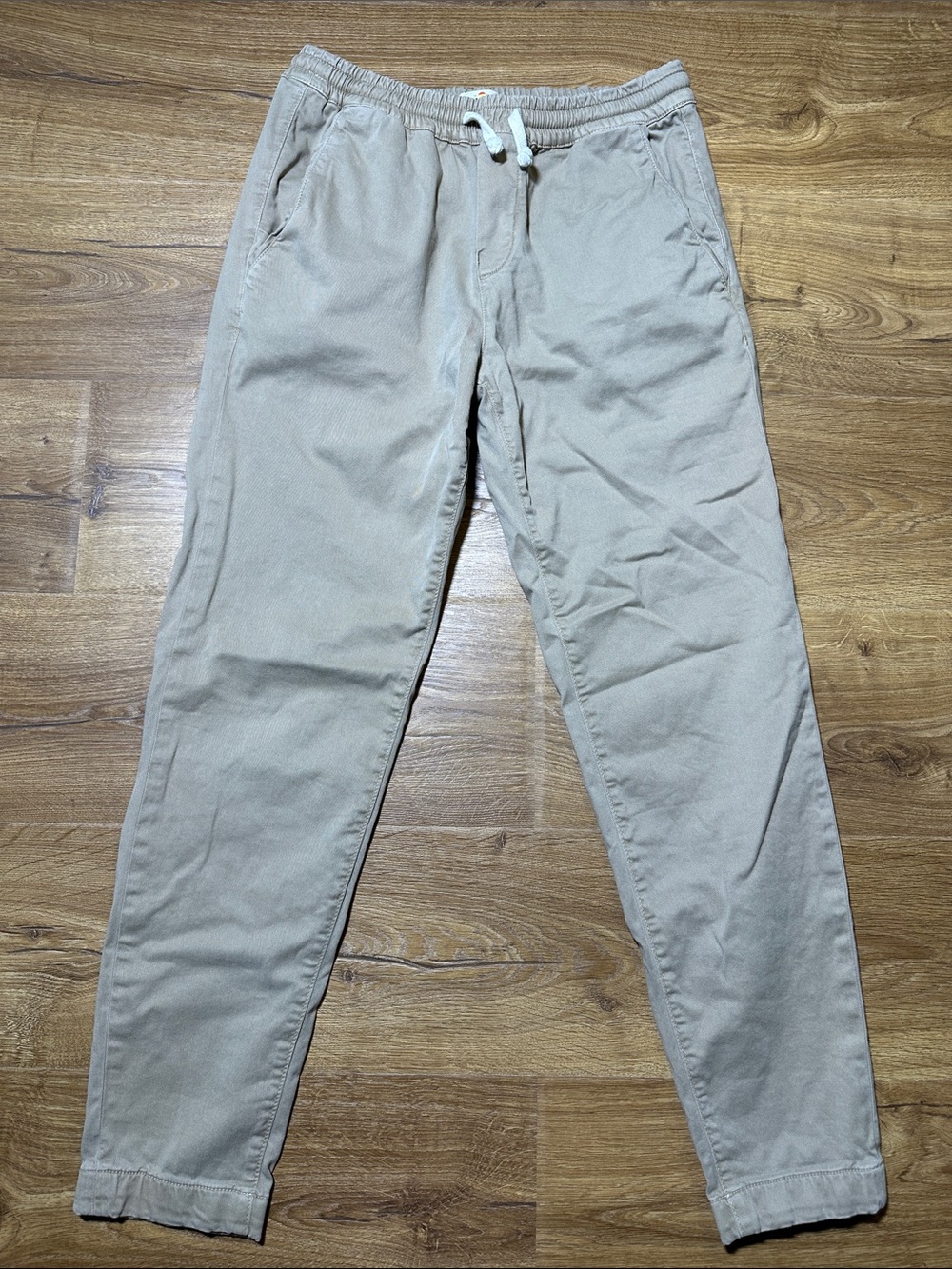 Marine Layer Men's Khaki Drawstring Chino/Joggers Size Medium